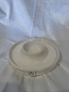 Rae Dunn White Ceramic SALT Margarita Glass Rimmer